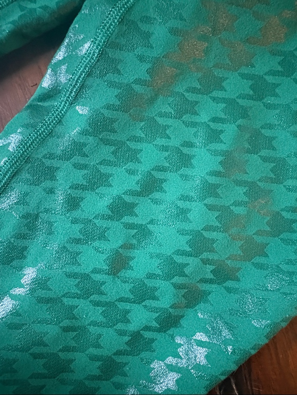 Offline by Aerie The Hugger Green Houndstooth Leggings SIZE M - Picture 7 of 8